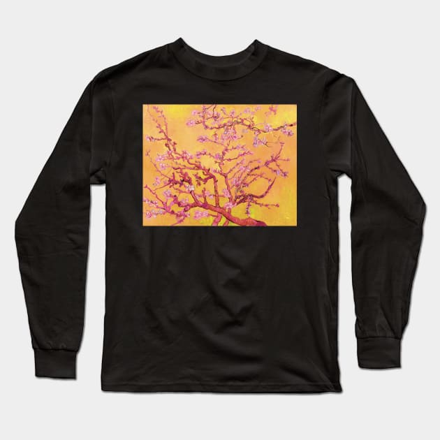 Van gogh almond blossom yellow Long Sleeve T-Shirt by BarcelonaLights